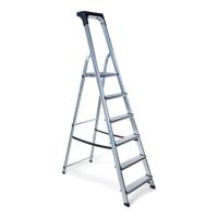 huishoudtrap - keukentrap 6 treden aluminium - thumbnail