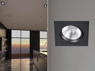 Trio Led inbouwspotPamir Square 5,5w - 3000K - 8,5cm zwart - 650410132