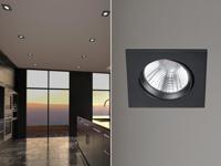Trio Led inbouwspotPamir Square 5,5w - 3000K - 8,5cm zwart - 650410132 - thumbnail