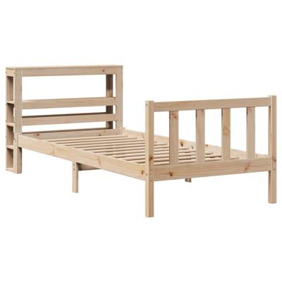 Bedframe zonder matras massief grenenhout 75x190 cm