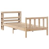 Bedframe zonder matras massief grenenhout 75x190 cm - thumbnail