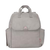 Babymel Robyn Convertible Backpack faux leather pale grey Luiertas - thumbnail