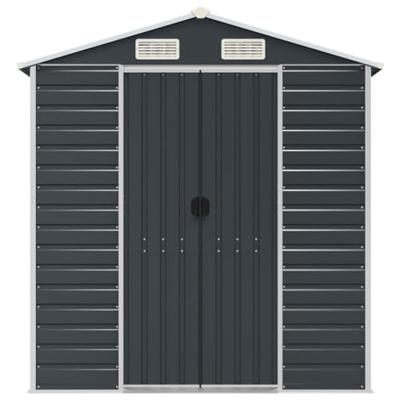 Tuinschuur 191x810x198 cm gegalvaniseerd staal antracietkleurig