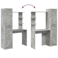 Bureau 2 pcs Beton Grijs - thumbnail