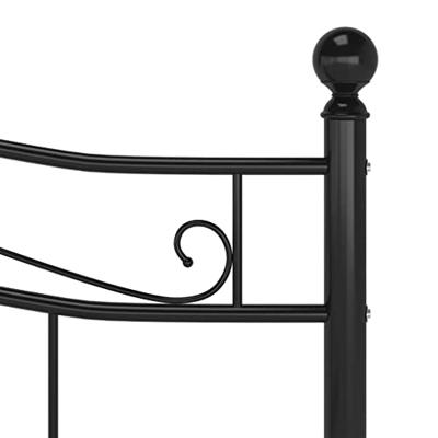 Bedframe metaal zwart 140x200 cm - thumbnail