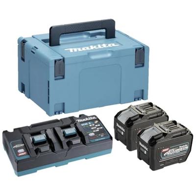 Makita Accu Starterset XGT DC40RB 2xBL4080F in Mbox - 191Y97-1