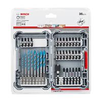 Bosch Accessories Bosch Power Tools 2608577147 Bitset 35-delig Plat, Kruiskop Pozidriv, Kruiskop Phillips, Binnen-zesrond (TX) Torsion zone - thumbnail