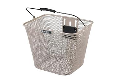 Basil B.V. Fietsmand basil bilbao kf bevestiging 26 x 22 x 27 cm - nude metallic