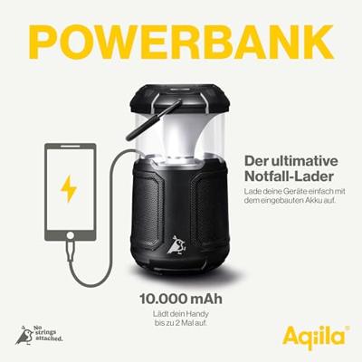 Aqiila AQPBB1BK444 Soundbird B10 Campinglamp LED werkt op een accu 954 g Zwart Aqiila AQPBB1BK444 Soundbird B10 Campinglamp LED werkt op een accu 954 g Zwart