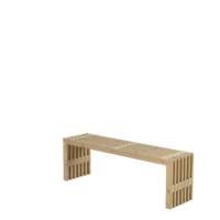 Smalle Houten Bank Rustik 138 CM - thumbnail