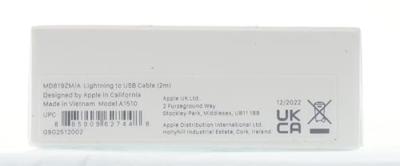 Kabel USB naar Lightning Apple Lightning - USB Wit 2 m