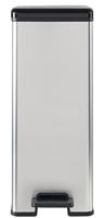 Curver decobin slimbin pedaalemmer 40 liter rechthoekig zilver metallic - thumbnail