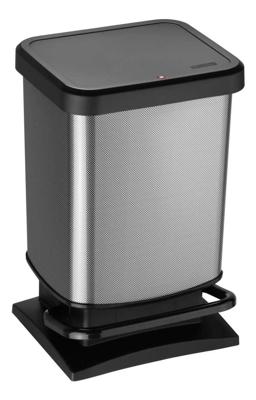 Rotho paso pedaalemmer 20l carbon metallic Rotho paso pedaalemmer 20l carbon metallic