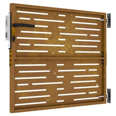 Poort 85x100 cm vierkant cortenstaal