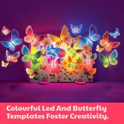 Dam 4m 3d canvas vlinders schilderen glow in the dark