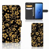Samsung Galaxy S9 Plus Hoesje Gouden Bloemen - thumbnail
