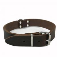 Leren Halsband Bruin 30 cm x 12 mm - thumbnail
