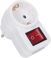 1-Voudige stekkeradapter met schakelaar en randaarde - thumbnail