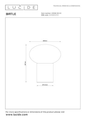 Lucide BIRTLE - Tafellamp - 1xG9 - Opaal