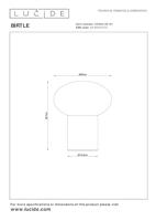 Lucide BIRTLE - Tafellamp - 1xE14 - Opaal - thumbnail