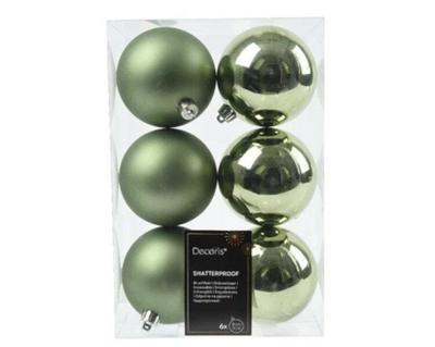 6 onbreekbare kerstballen rosemarijn 8 cm 6 onbreekbare kerstballen rosemarijn 8 cm