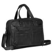 Chesterfield Business Schoudertas met Laptopvak 15'' Samual Zwart - thumbnail