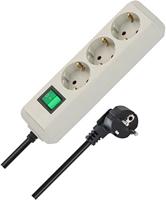 Brennenstuhl Eco-Line met schakelaar 3-voudig lichtgrijs 1,5 m H05VV-F 3G1,5 - 1152350015 - thumbnail