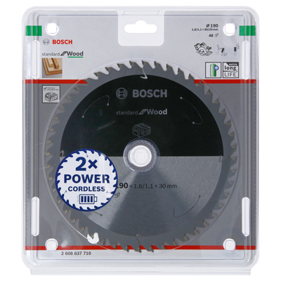 Bosch Accessoires Cirkelzaagblad St Wood 190X30/20X1.6/1.1X48T - 2608837710
