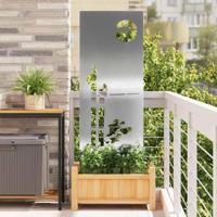 Tuin Privacy Screen Fretwerk Zilver 50 x 140 cm Roestvrij staal - thumbnail