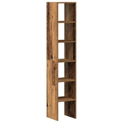 Boekenkasten 2 st stapelbaar 30x30x80 cm bewerkt hout oud hout