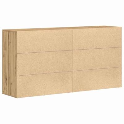 Dressoirs 2 stuks Artisan Eiken 79x38x80 cm Engineered Wood