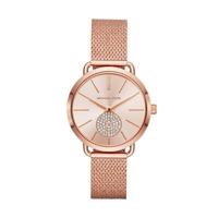 Michael Kors MK3845 Horloge Portia staal rosekleurig 37 mm - thumbnail