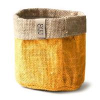 Sizo Waterdichte Plantenzak van Jute 30 cm Mosterd Geel - thumbnail