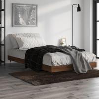 Bedframe bewerkt hout bruin eikenkleur 100x200 cm - thumbnail