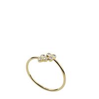 Fossil JF04114710 Ring Sutton staal goudkleurig-wit - thumbnail