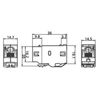 Metz Connect 1309A0-I RJ45-inbouwmodule E-Dat CAT 6 1 stuk(s) - thumbnail