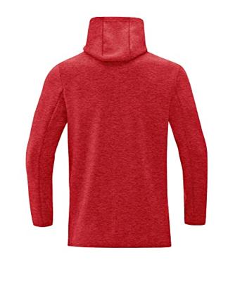 JAKO 6729D Sweater Met Kap Premium Basics Dames - Rood Gemeleerd - 40