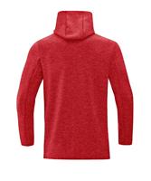 JAKO 6729D Sweater Met Kap Premium Basics Dames - Rood Gemeleerd - 40 - thumbnail