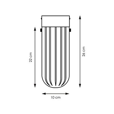Home sweet home capri plafondlamp klein hout/glas