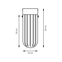Home sweet home capri plafondlamp klein hout/glas - thumbnail