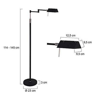 Mexlite Vloerlamp karl 5895zw zwart