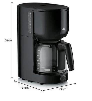 Braun KF3120BK PurEase Koffiezetapparaat Zwart Braun KF3120BK PurEase Koffiezetapparaat Zwart