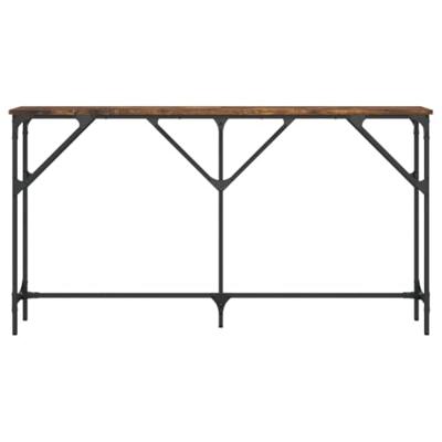 Wandtafel 140x23x75 cm bewerkt hout gerookt eikenkleurig Wandtafel 140x23x75 cm bewerkt hout gerookt eikenkleurig