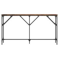 Wandtafel 140x23x75 cm bewerkt hout gerookt eikenkleurig - thumbnail