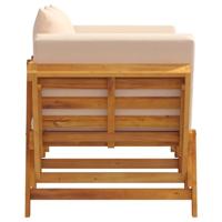 Tuinbank met kussens 2-in-1 massief acaciahout - thumbnail