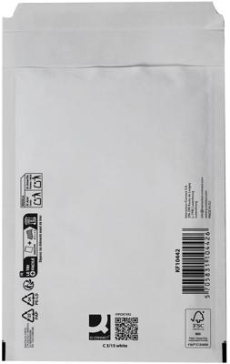 Q-CONNECT luchtkussenenveloppen, wit, 3-C, 170 x 225 mm, doos van 100 stuks