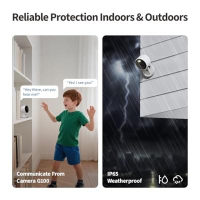 Câmara de Segurança IP Aqara G100 Select 2K 3MP Bluetooth Wi-Fi 6 2.4GHz