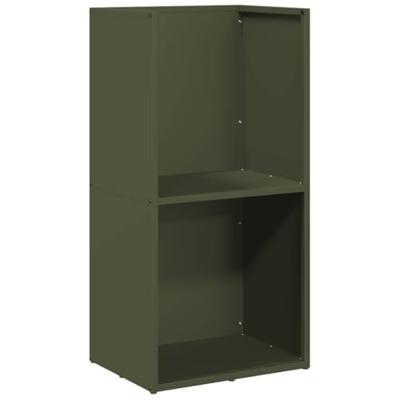 VidaXL Brandhoutrek 40x30x80 cm koudgewalst staal olijfgroen