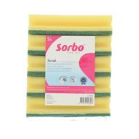 Sorbo jumbo schuursponsen [5x] - met handgreep - 17,5x10,5x5 cm - thumbnail