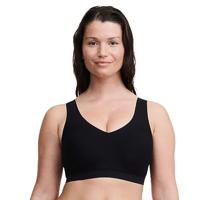 Bralette top met vulling - Soft Stretch - Padded top - Bralette / BH Top naadloos dames - Rood - zwart - Huidskleur - thumbnail